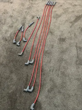 Ulinekr8.5mmmsdbk180hei Msd Tons Performance Chevrolet Ford Dodge Hemi Universal Super Conductor 8.5mm Red Spark Plug Wire Ignition Gray Straight