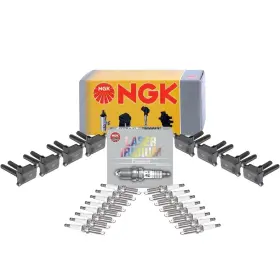 Bcdp-51464-4197755 Ngk 8 Ignition Coils And 16 Laser Iridium Spark Plugs Kit For Chrysler Dodge Ram