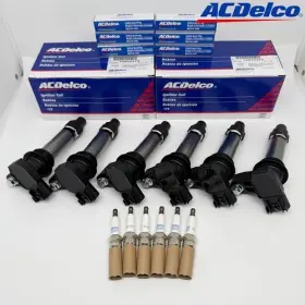 41-109 Oem 6x Ignition Coil And Iridium Spark Plug For Cadillac Gmc Chevy Buick D515c