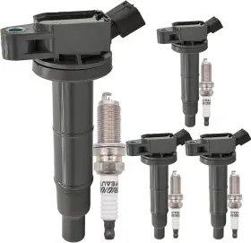 9091902244 Oyeauto 757158433203 Uf333 Ignition Coil Pack And Iridium Spark Plugs 7092 Set Of 4