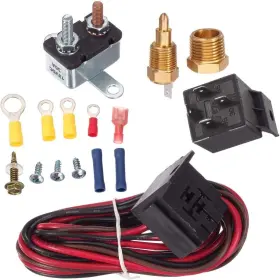 5841841541 Partssquare 175-185 Degree Electric Cooling Fan Thermostat Kit Temp Sensor Black