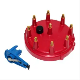 Dui-32100rd Performance Distributors Davis Unified Ignition Cap And Rotor Red Male/hei Brass Terminals Clamp-down Ford
