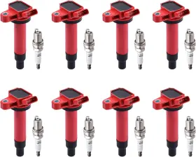 10202367 Pindex 8 Pack Ignition Coils And Iridium Spark Red Coils&spark Plugs