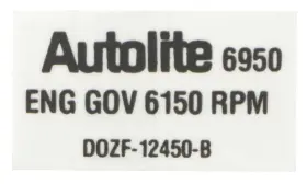 Df319 Rrp Reproduction Rev Limiter Decal For 1970 Ford Mustang Boss 302