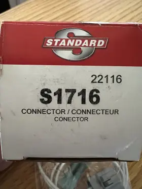 S-1716 Standard Motor Products New S1716 Camshaft Position Solenoid Connector With Splice #3
