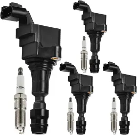 Xp5263 Sykrss 01796 Set Of 4 Uf491 Ignition Coil Pack And Spark Plugs Compatible With