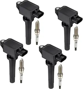 93501 Sykrss 07861 4-pack Ignition Coil Pack Uf656 And Iridium Spark Plugs