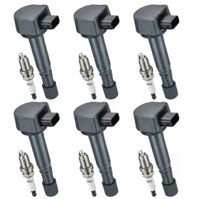 Sy07506ck002 Sykrss Set Of 6 Uf400 Ignition Coil Pack And Izfr5k11 Spark Plugs Compatible