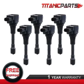 40606m18592x6z Titanicparts Kit 6 Ignition Coils For Nissan 350z Maxima Altima Infiniti Fx35 Uf550 5c1727