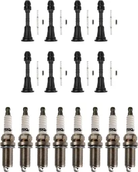 Ica30043 Trq Ignition Coil Boots And Iridium Spark Plug Kit Set For Infiniti Nissan Truck