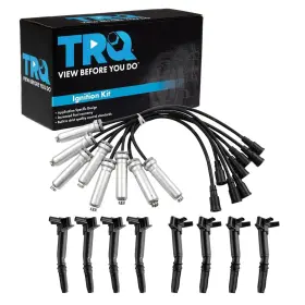 Ica65525 Trq Ignition Kit Coil Spark Plugs Wire Set For 2018-2021 Ford F-250 Super Duty