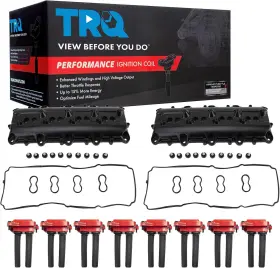 Tka00627 Trq Ignition Coil Kit 10 Piece Valve Cover For 09-21 Chrysler 300 Aspen