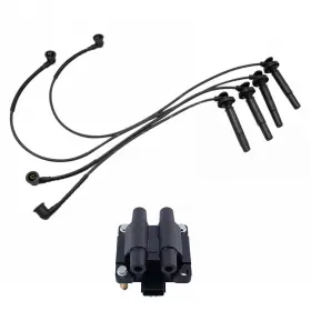 Tka01178 Trq Ignition Kit Coil Spark Plugs Wire Set For 05-06 Saab 9-2x 05-08 Forester