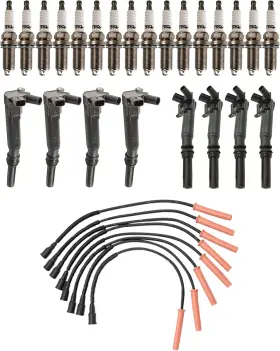 Tka01336 Trq Ignition Kit Coil Spark Plugs Wire Set For 10-14 Ford F-150 11-16 F-250