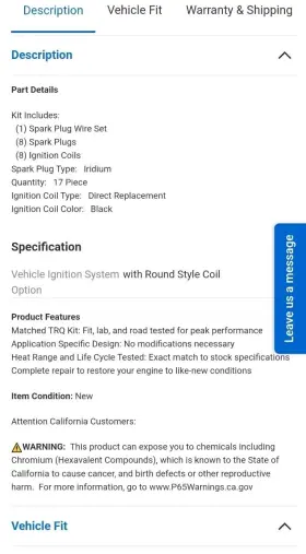 Tka06263 Trq 17 Piece Ignition Kit With Round Style Coils #2