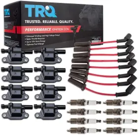Tka06328 Trq Ignition Kit Coil Spark Plugs Wire Set For 09-14 Cadillac 09-16 Chevrolet