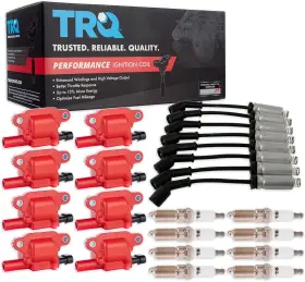 Tka06356 Trq Ignition Kit Coil Spark Plugs Wire Set For 17-21 Cadillac 14-21 Chevrolet