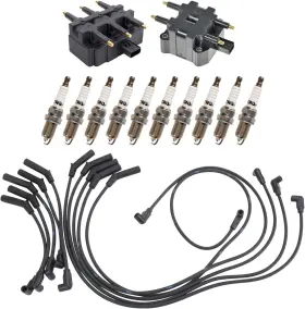 Tka19509 Trq Ignition Kit Coil Spark Plugs Wire Set For 1997-2003 Dodge Ram 2500 3500