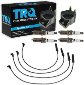 Tka19523 Trq Ignition Kit Coil Spark Plugs Wire Set For 96-97 Chevy S10 Gmc Sonoma