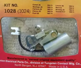 1028 Ue Union Electrical Parts Company Vintage Ignition Tune-up Kit No. 1957-1974 Ford Lincoln Mercury And Trucks #3