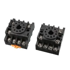 A12062900ux0298 Uxcell Pf113a Relay Base Socket 11 Pin For Mk3p-i Jqx-10f 5pcs #11 Black