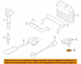 07k906149a Volkswagen Oem Vw 12-14 Passat 2.5l-l5 Ignition-camshaft Sensor Seal