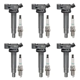 Grqt-0551294296 Vplus Set Of 6 Ignition Coils Pack Uf267 And Spark Plugs Platinum 4504