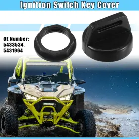 X Autohaux 718844279192 Ignition Switch Key Fob Cover Decorative Cap Set For Polaris Rzr Xp1000 Black