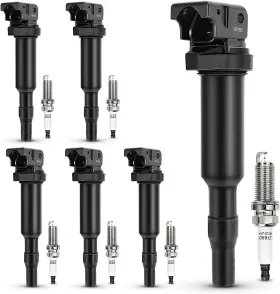 12120032137 X4xz C-1638 Uf592 Ignition Coil And Double Iridium Spark Plug For Bmw 128i