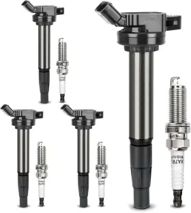 93501 X4xz Uf596 Ignition Coil And Double Iridium Spark Plug Compatible With Toyota