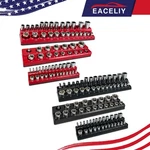 Eaceliy 6-PIECE Magnetic Socket Organizer Set Deep & Shallow Holder Kit. Fixed Price $49.99.