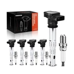 A-premium Set Of 5 Ignition Coil Pack And Iridium Spark Plugs Compatible With.... Fixed Price $108.67.
