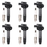 Set Of Ignition Coil Pack And Spark Plugs Fits 3.7 3.5 V6 Ford Edge Fle.... Fixed Price $131.63.