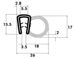 Universal Weatherstrip / Trim Edge Seal Sponge Bulb & Dense Rubber .12"-.16". Fixed Price $99.99.