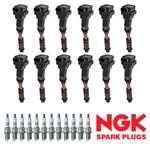 Ignition Coil & Ngk Platinum Spark Plug For 96-99 Mercedes-benz S600 UF795. Fixed Price $215.73.