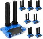 Blue Set Of 8 Ignition Coil Compatible With Dodge Pcs Packs. Fixed Price $122.99.