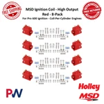Msd High Output Ignition Red 8 Pack 50000 Volts Coil-per-cylinder Engines. Fixed Price $911.95.