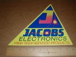 Vtg New Drag Racing Decal Sticker Jacobs Electronics High Tech Ignition Nos 10". Fixed Price $15.90.