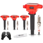 Set Of 4 Upgraded Ignition Coil Pack And Iridium Spark Plugs Fits For Mazda C.... Fixed Price $92.76.