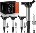 A-premium Set Of 4 Ignition Coil Pack And Iridium Spark Plugs Compatible.... Fixed Price $98.42.
