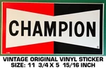 Champion Spark Plug - Vintage Original Vinyl Decal Sticker Automotive Products. Fixed Price $10.14.