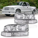 For 98-04 Chevy S10 Blazer Chrome/clear Corner Headlights W/ Bumper Headlamps. Fixed Price $54.99.