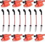 Ena Set Of 8 UF413 Ignition Red Coils & Spark Plug Wires. Fixed Price $209.14.