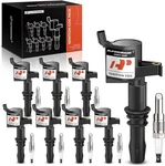 Set Of 8 Ignition Coil Pack And Iridium Spark Plugs Compatible With Ford Expedit. Fixed Price $118.98.