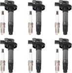 Set Of Ignition Coil Pack And Spark Plugs Fits 3.7 3.5 V6 Ford Edge.... Fixed Price $122.56.