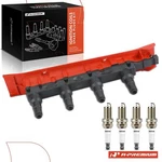 A-premium 1X Red Ignition Coil & 4X Iridium Platinum Spark Plug For Saab 9-3. Fixed Price $131.23.