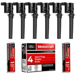 Motorcraft Set Of 6 Spark Plugs SP493 AGSF32PM Platinum & Mas Ignition Coils.... Fixed Price $129.82.