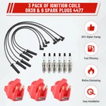 Pack 3X Ignition Coil 6X Spark Plug & Wireset For 88-09 Buick Pontiac Chevy DR39. Fixed Price $59.99.