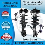 Monroe Oem Front Strut W/sway Bar Links For 2003-2005 Honda Civic 9YR Warranty. Fixed Price $324.58.