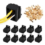 Zufoty 10PCS Relay Base Holders, 12V/24V 30A-80A Socket Connector, 5 P.... Fixed Price $12.42.